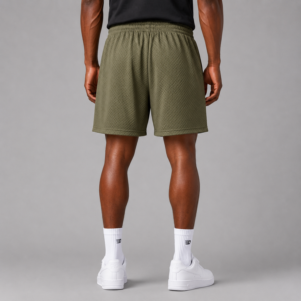 Mesh Drawstring Shorts